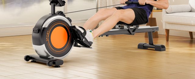 Rameur d'Appartement Sport Dripex F203S, Freinage Magnétique, 16 Niveaux de Résistance, Pliable