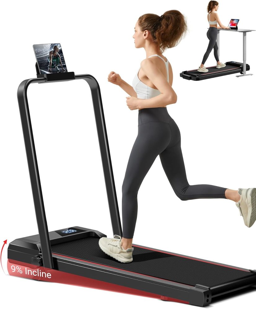 Tapis de Course LONTEK, Pliable, Inclinable, 12KM/H