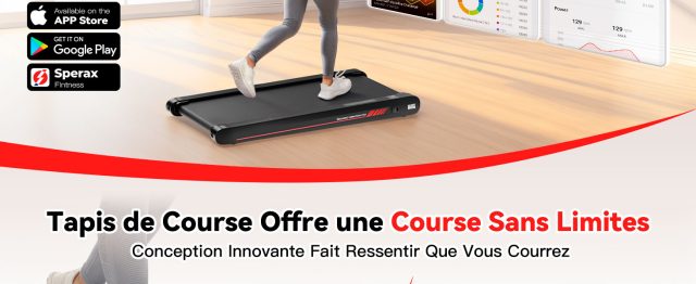 Tapis de Marche Sperax 3 en 1 Vibrant KY-FR, Tapis de Course Bluetooth avec Télécommande