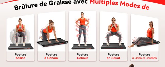 Tapis de Marche Sperax 3 en 1 Vibrant KY-FR, Tapis de Course Bluetooth avec Télécommande