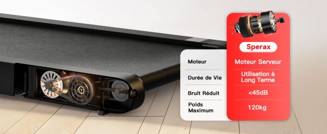 Tapis de Marche Sperax 3 en 1 Vibrant KY-FR, Tapis de Course Bluetooth avec Télécommande