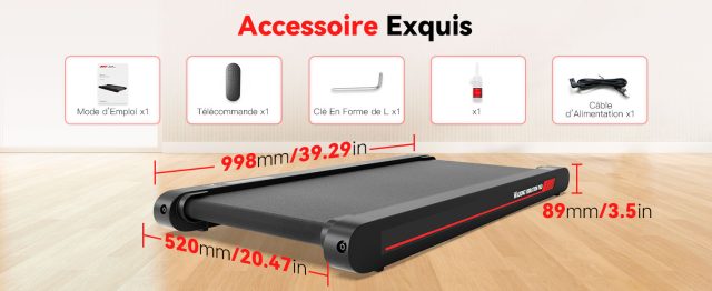Tapis de Marche Sperax 3 en 1 Vibrant KY-FR, Tapis de Course Bluetooth avec Télécommande