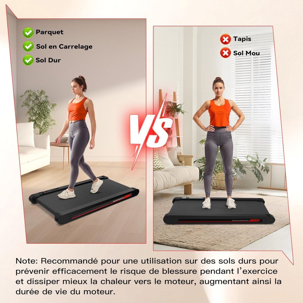 Tapis de Marche Sperax 3 en 1 Vibrant KY-FR, Tapis de Course Bluetooth avec Télécommande