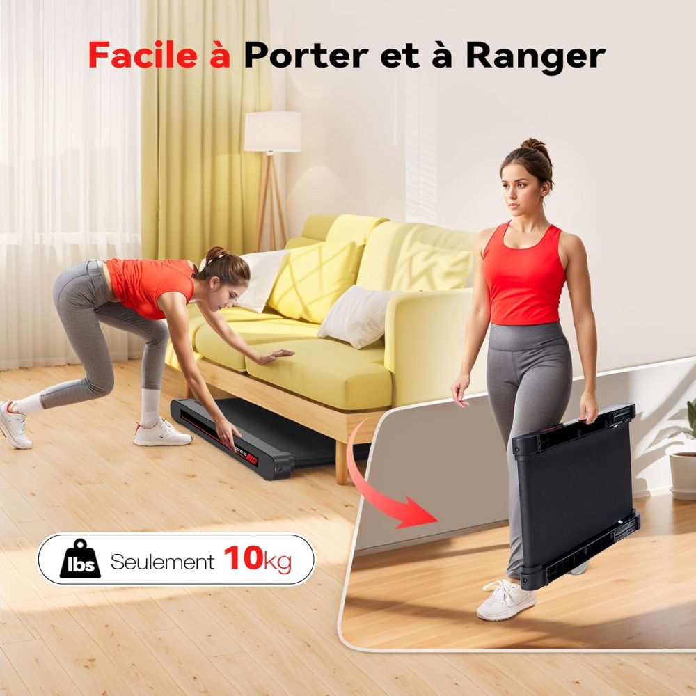 Tapis de Marche Sperax 3 en 1 Vibrant KY-FR, Tapis de Course Bluetooth avec Télécommande