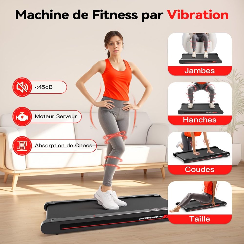 Tapis de Marche Sperax 3 en 1 Vibrant KY-FR, Tapis de Course Bluetooth avec Télécommande