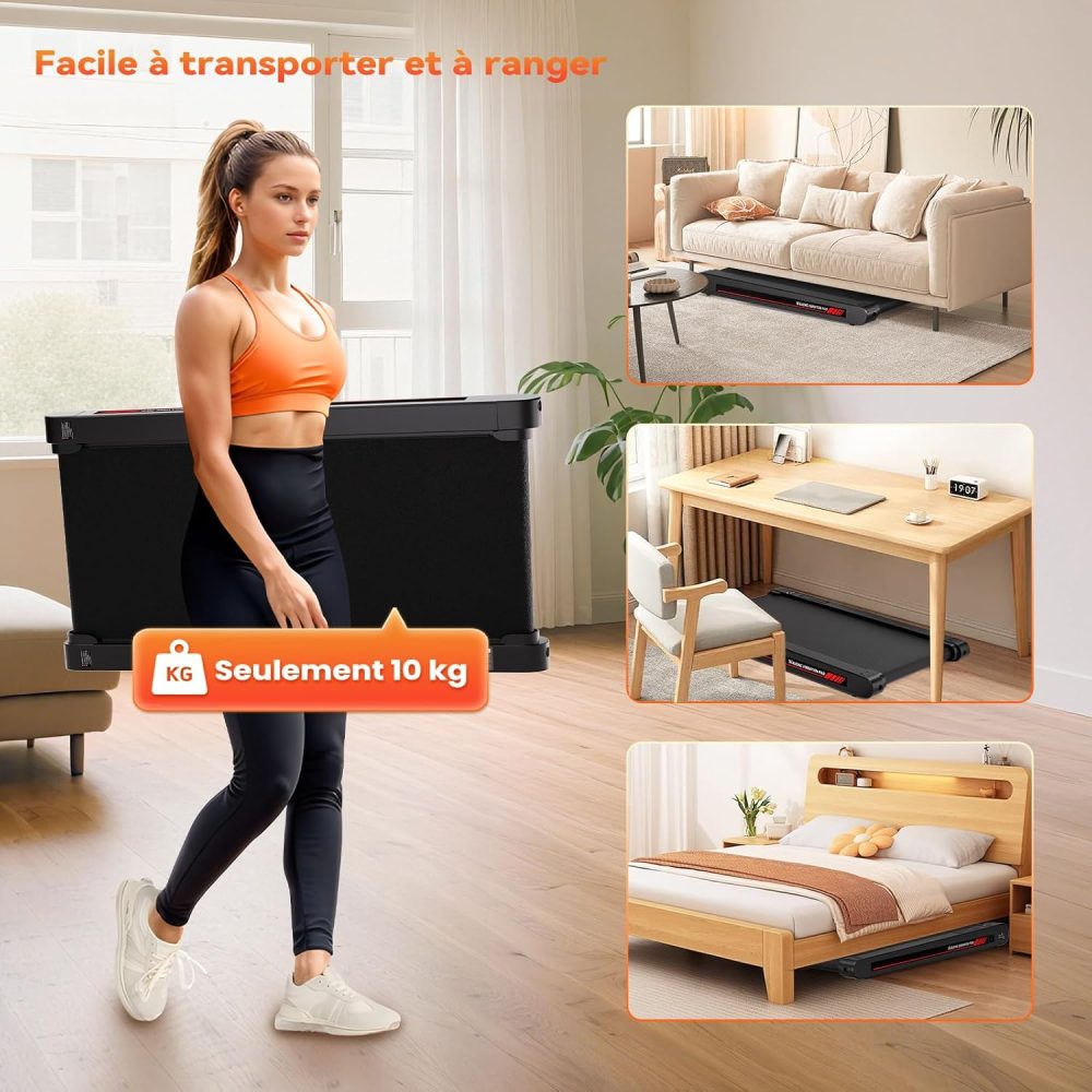 Tapis de Marche Sperax 3 en 1 Vibrant RM01, Tapis de Course Bluetooth avec Télécommande