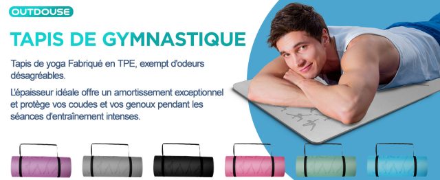 Tapis de Yoga OUTDOUSE, Antidérapant, avec Sangles de rangement