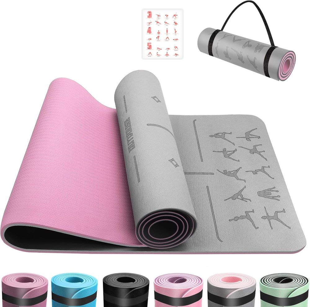 Tapis de Yoga OUTDOUSE Gris Rose, Antidérapant